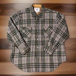 Vintage 50s Field & Stream by Gordon & Ferguson Plaid Wool Over Shirt Size XL